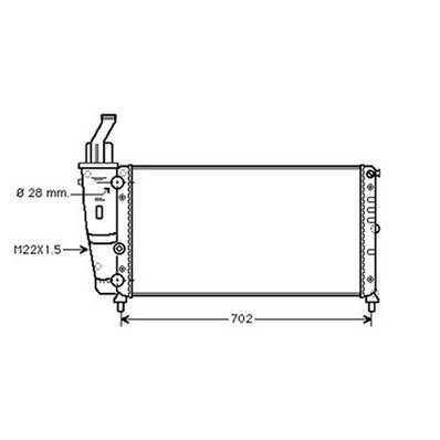 Radiateur de refroidissement moteur pour FIAT PUNTO I 1993-1999, OEM: 46527489, Neuf