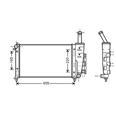 Radiateur de refroidissement moteur pour FIAT PUNTO II ph.1 1999-2003, OEM: 46827081, Neuf
