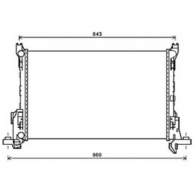 Radiateur de refroidissement moteur pour RENAULT TRAFIC III ph.1 2014-2019, OEM: 214104344R, Neuf