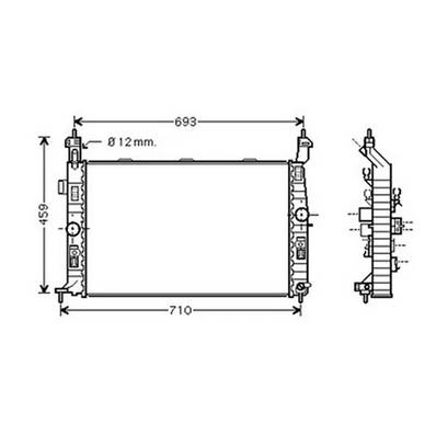Radiateur de refroidissement moteur pour OPEL MERIVA A ph.2 2006-2010, OEM: 1300252, Neuf