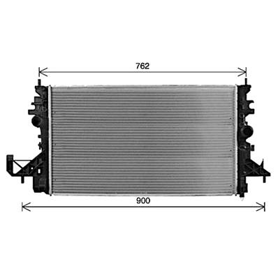Radiateur de refroidissement moteur pour OPEL ASTRA K 2016-2019, OEM: 13453905, Neuf