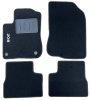 Kit 4 Tapis de sol Auto pour PEUGEOT 208 de 2015-2019, avec sigle 208, avec CLIPS, Neuf