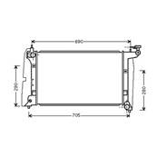 Radiateur de refroidissement moteur pour TOYOTA COROLLA 2000-2001, OEM: 1640021140, Neuf
