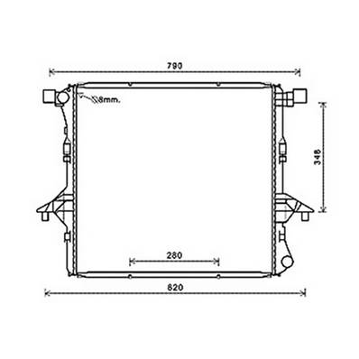 Radiateur de refroidissement moteur pour VOLKSWAGEN AMAROK 2011-2016, OEM: 2H0121253A, Neuf