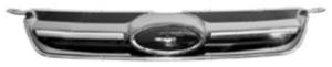 Grille calandre de radiateur pour FORD C-MAX, 2010 à 2015, noire brillante, moulure chromée, Neuve